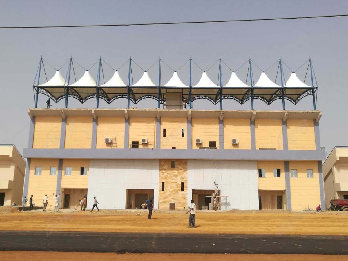 Estrutura de Cobertura Elástica do Estádio Arquibancada - Cartum, Sudão