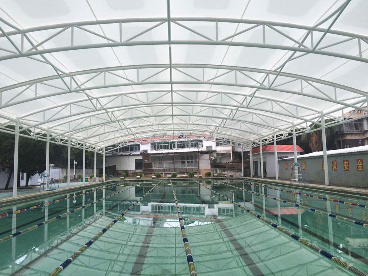 Submarine Force Swimming Pool Shade Sails Fabric Tensile Structure - Ningbo, China