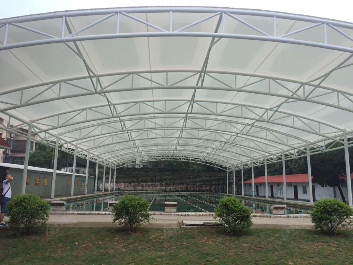 Submarine Force Swimming Pool Shade Sails Struktur Tarik Kain - Ningbo, Cina