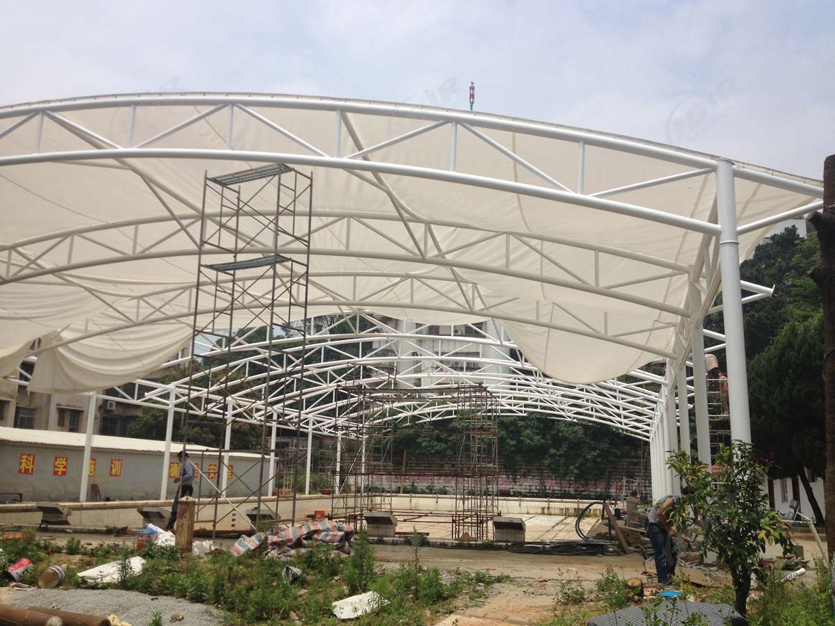 Submarine Force Swimming Pool Shade Sails Struktur Tarik Kain - Ningbo, Cina