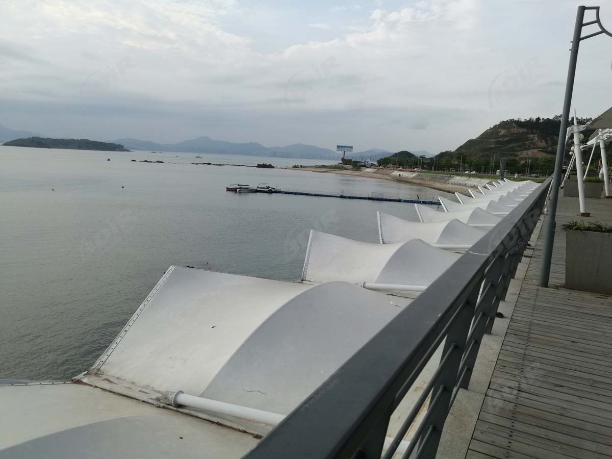 การพักผ่อนหย่อนใจในอ่าว Sunliao & โครงสร้างพลาซ่าแรงดึงริมทะเล - หูโจว, จีน