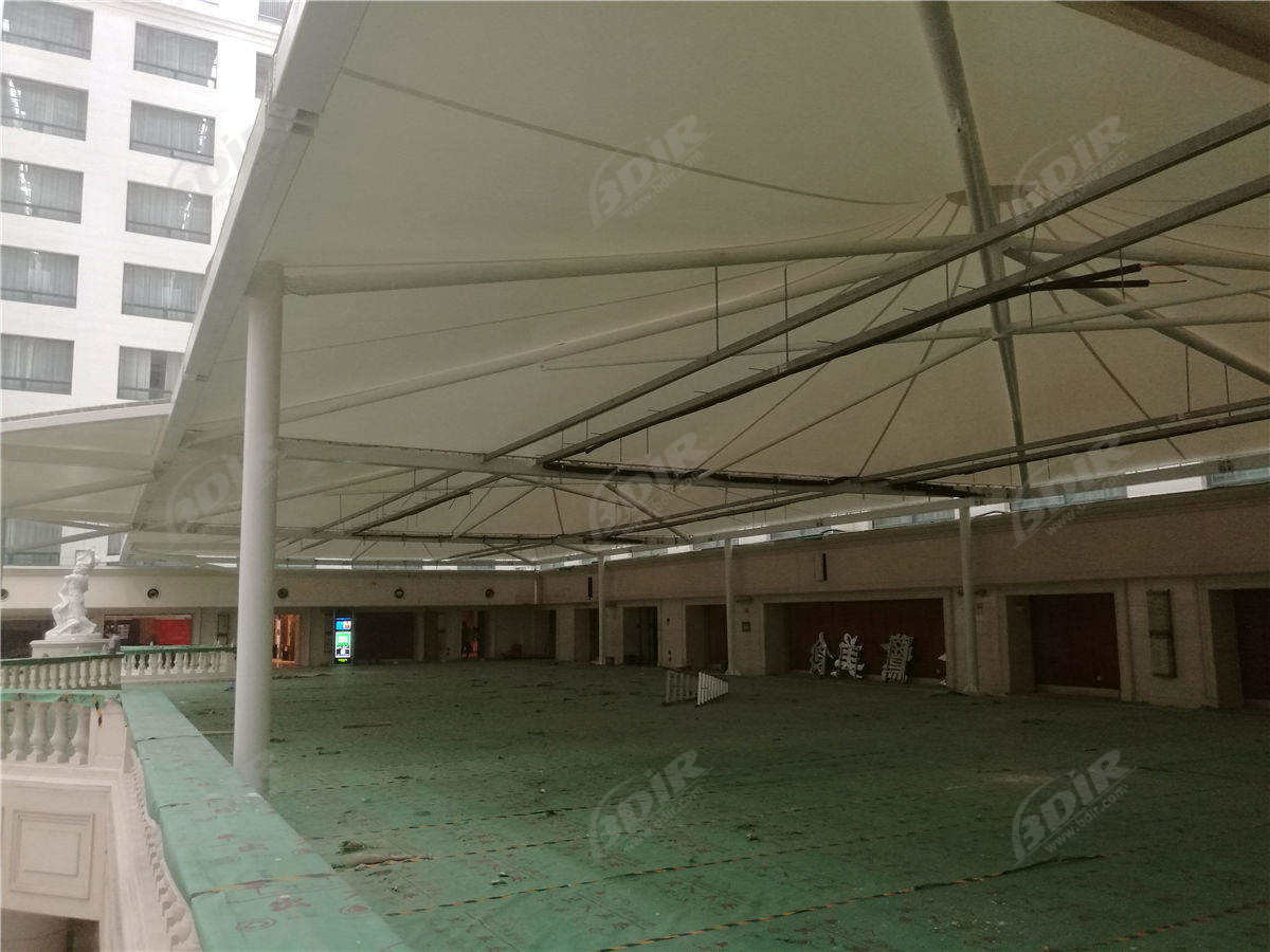 ม่านบังแดดโครงสร้างแรงดึงของโรงแรมเซียงลู่อินเตอร์เนชั่นแนล - เซียะเหมินฝูเจี้ยนประเทศจีน