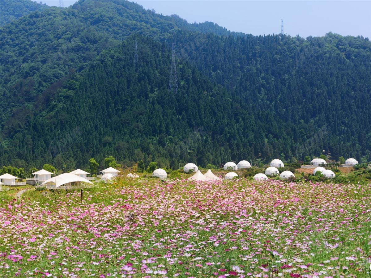 Hotel Tenda Kubah Mewah Liar Yang Berkelanjutan untuk Resort Danau Qiandao