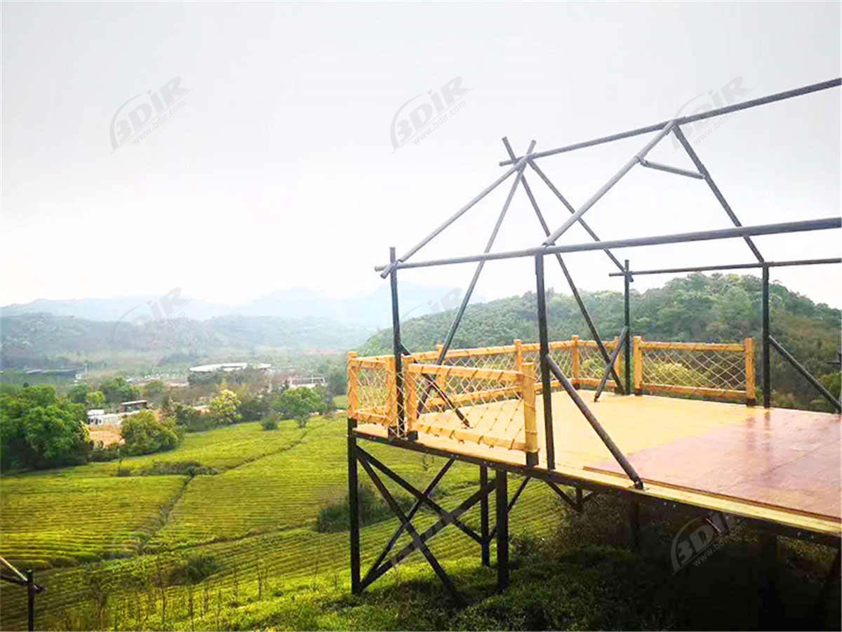 чайный сад среднегорное разнообразие роскошная палатка-кокон и свет роскошный отель палаточный лагерь ресторан