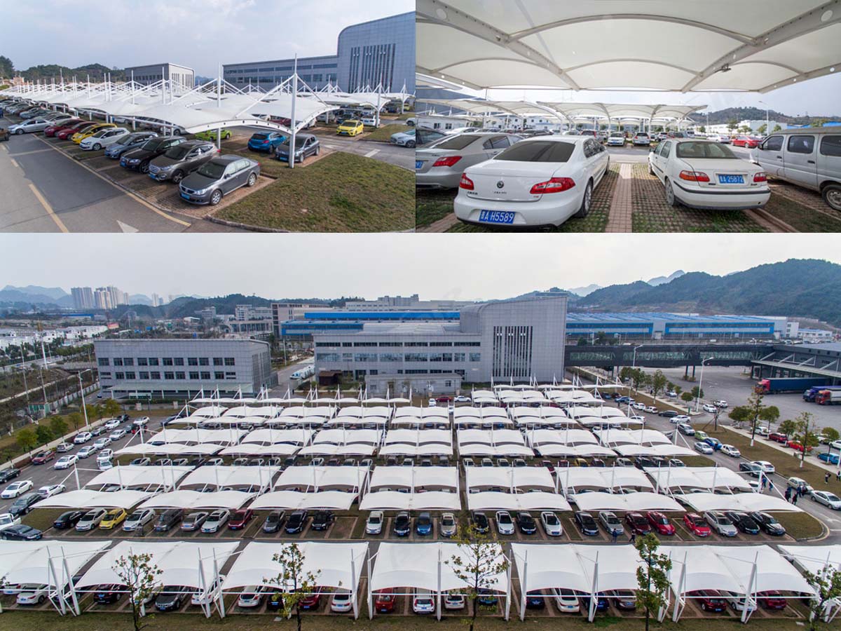 Büyük Otoparklar için Çekme Otopark Yapıları - Guiyang Sigara Fabrikası