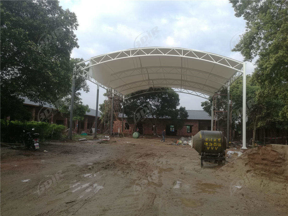Tensile Structure Of Basketball Court And Corridor-Nanxiong, Shaoguan, Guangdong