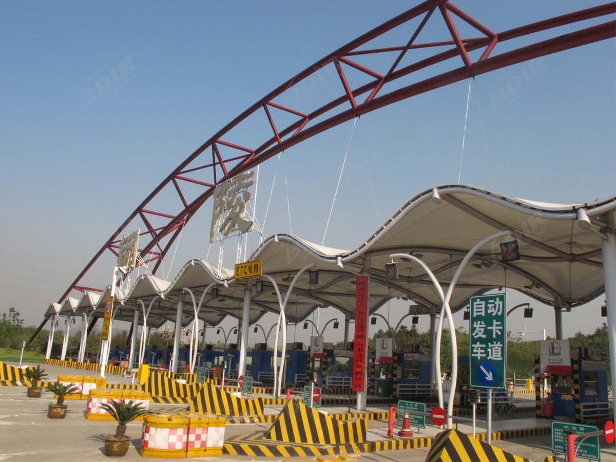 Struktur Tarik untuk Jalan Tol Plaza & Pintu Masuk Stasiun Tol - Tongling, Cina