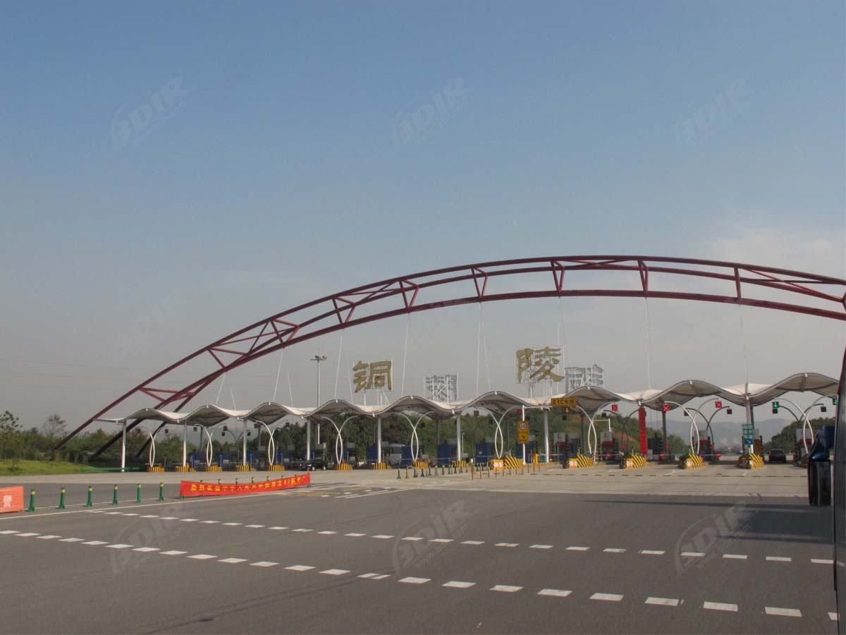Tensile Structures for Highways Toll Plaza & Toll Station Entrance - Tongling, China