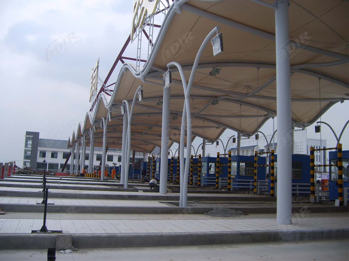 Struktur Tarik untuk Jalan Tol Plaza & Pintu Masuk Stasiun Tol - Tongling, Cina