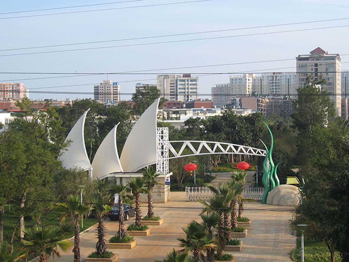 Tensostruttura in Tessuto - Piazza del Popolo e Parco - Kunming, Cina