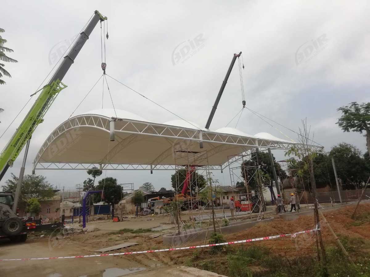 Spanningsstructuur van Stadion en Stadion Voor Parasol en Regen-Jieyang, Guangdong