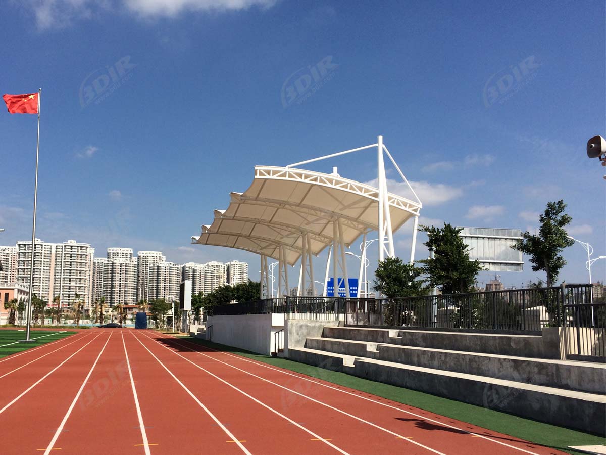 The Fifth Middle School Tensile Fabric Structure for Soccer Football Stadium - Quanzhou, China