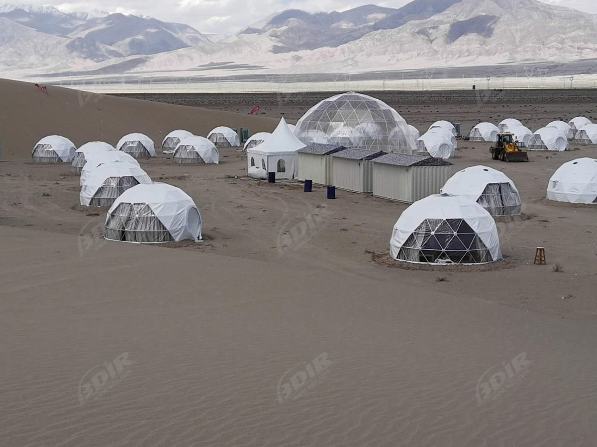 Kabarcık Kubbe Şeklindeki Binalar | Çöl Kamp Kubbeleri Çadır - Qinghai, Çin