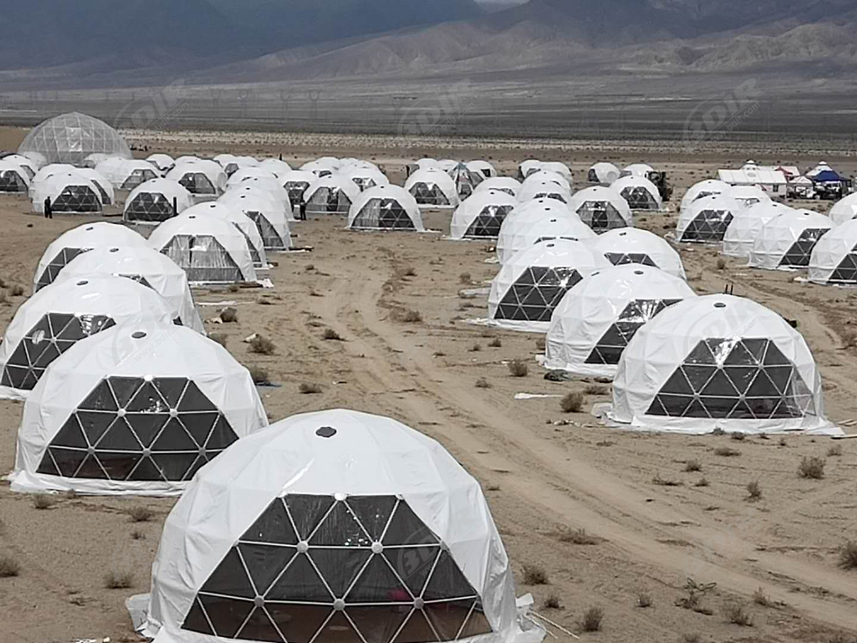 Bâtiments en Forme de Dôme À Bulles | Tente de Dômes de Camping Dans Le Désert - Qinghai, Chine