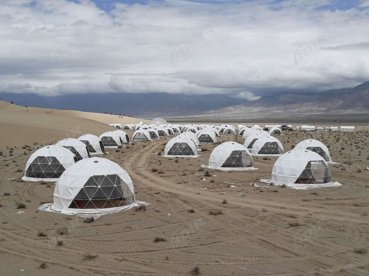Bâtiments en Forme de Dôme À Bulles | Tente de Dômes de Camping Dans Le Désert - Qinghai, Chine