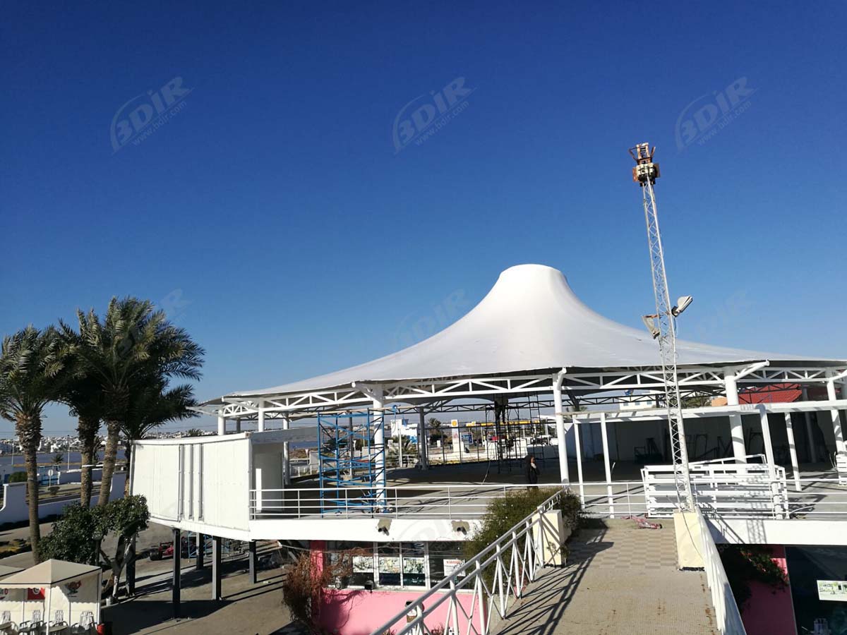 Estrutura de Tecido Elástico do Parque de Diversões - Tunis, Tunísia