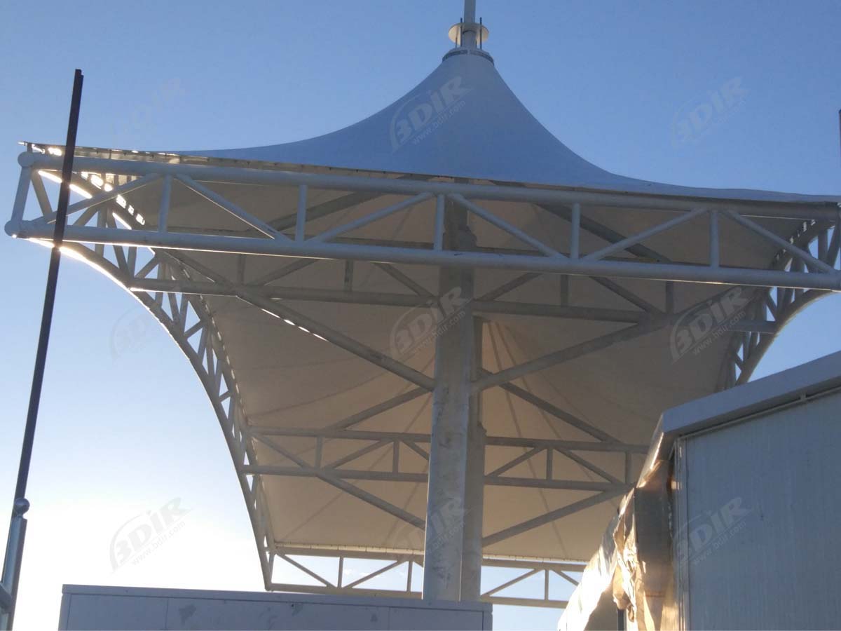 Entrance & Stage of Amusement Park Tensile Fabric Structure - Tunis, Tunisia
