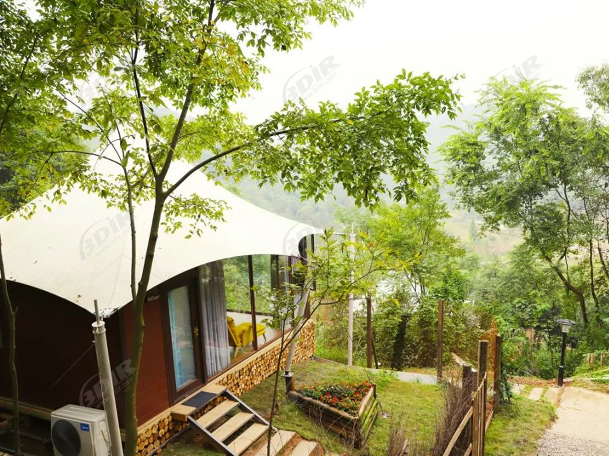 Ruang Retret Ramah Lingkungan Yang Disesuaikan Kelas Atas | Tenda RV Permanen Mewah - Hubei, China