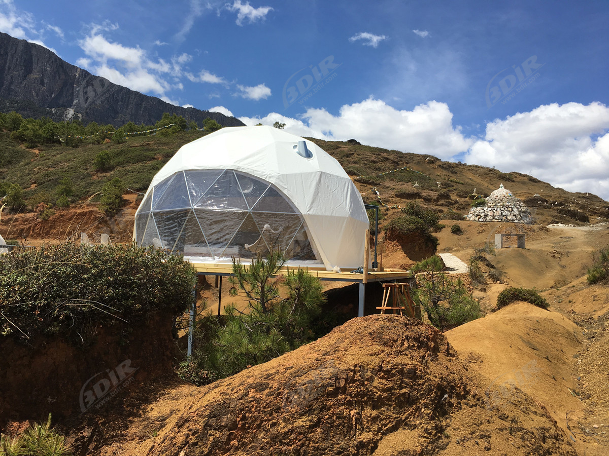 High-End Customized Glamping Canvas Dome Tent Hotel - Yunnan, China