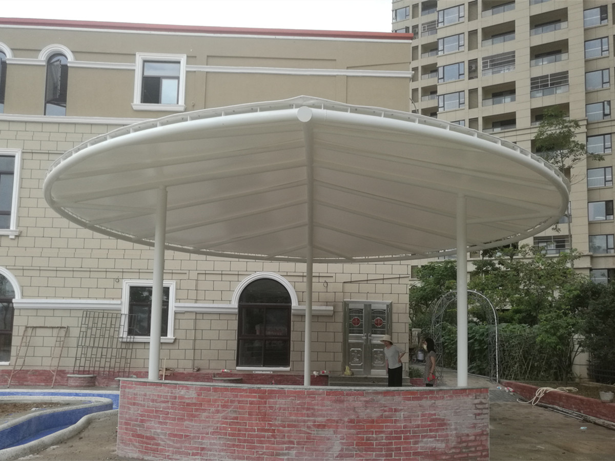 Kindergarten Leaf Tensile Structure &Custom Awning Covers-Heyuan, China