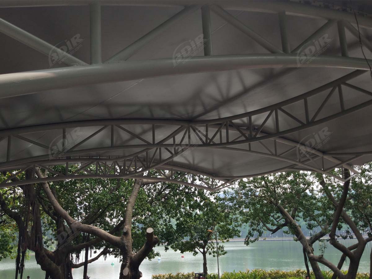 Растяжимая конструкция навеса для парка и отдыха Liuhua Lake - уанчжоу, Китай