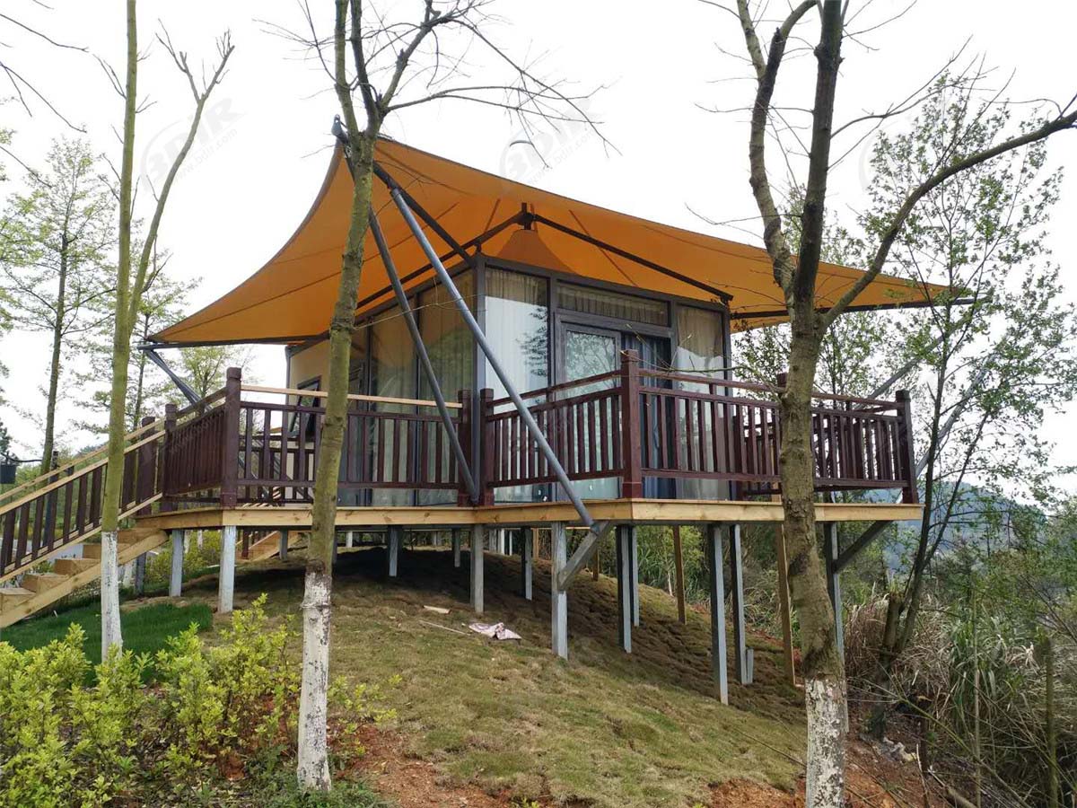 Villas Prefabricadas Carpa Casas de Glamping & Kits de Cabaña Verde Lodge - Yichun