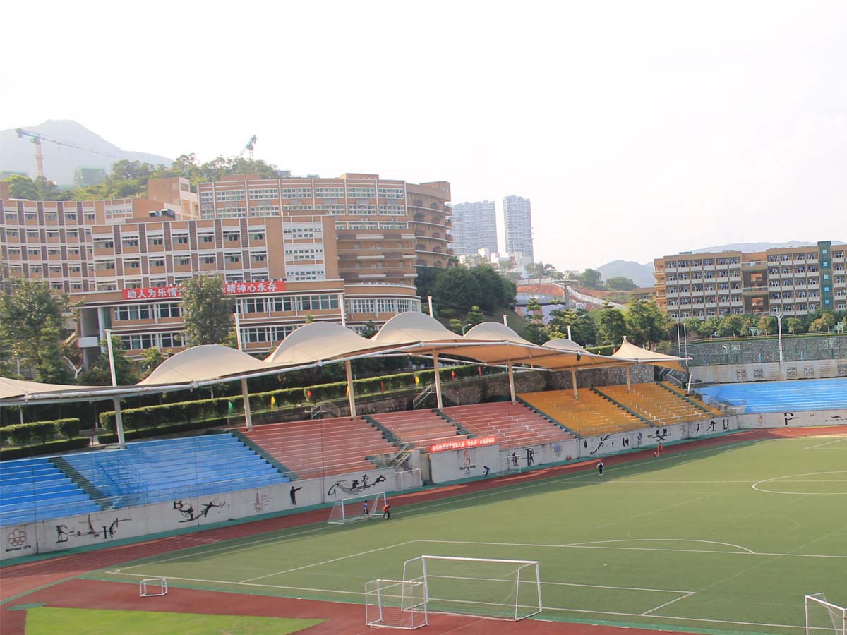 Structure Tendue de Stade et de Tribune de L'école de Langues Etrangères de Shenzhen, Chine