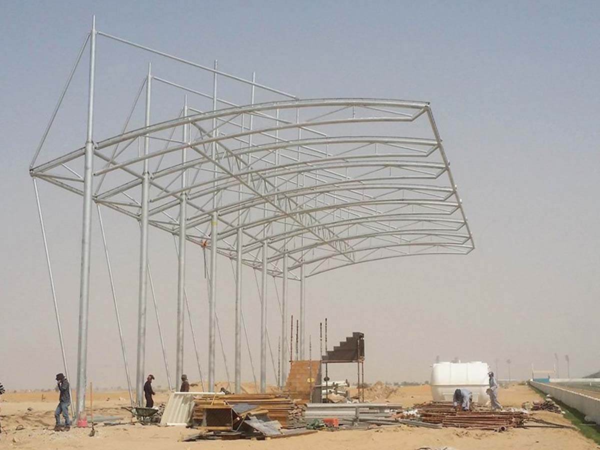 โครงสร้างหลังคากันสาดสำหรับสนามกีฬา ยืนอั,ฒจรรย์ - Abu Dhabi