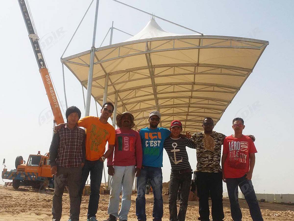 Struktur Kanopi Tarik untuk Lapangan Olahraga, Bleacher, Grandstands - Abu Dhabi