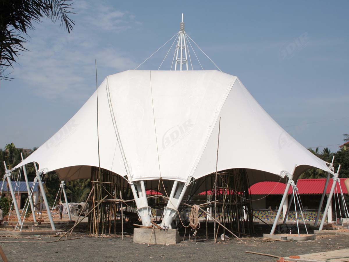 Tensile Fabric Structure for Resorts & Hotels, Events & Display Setup - Rangoon, Burma