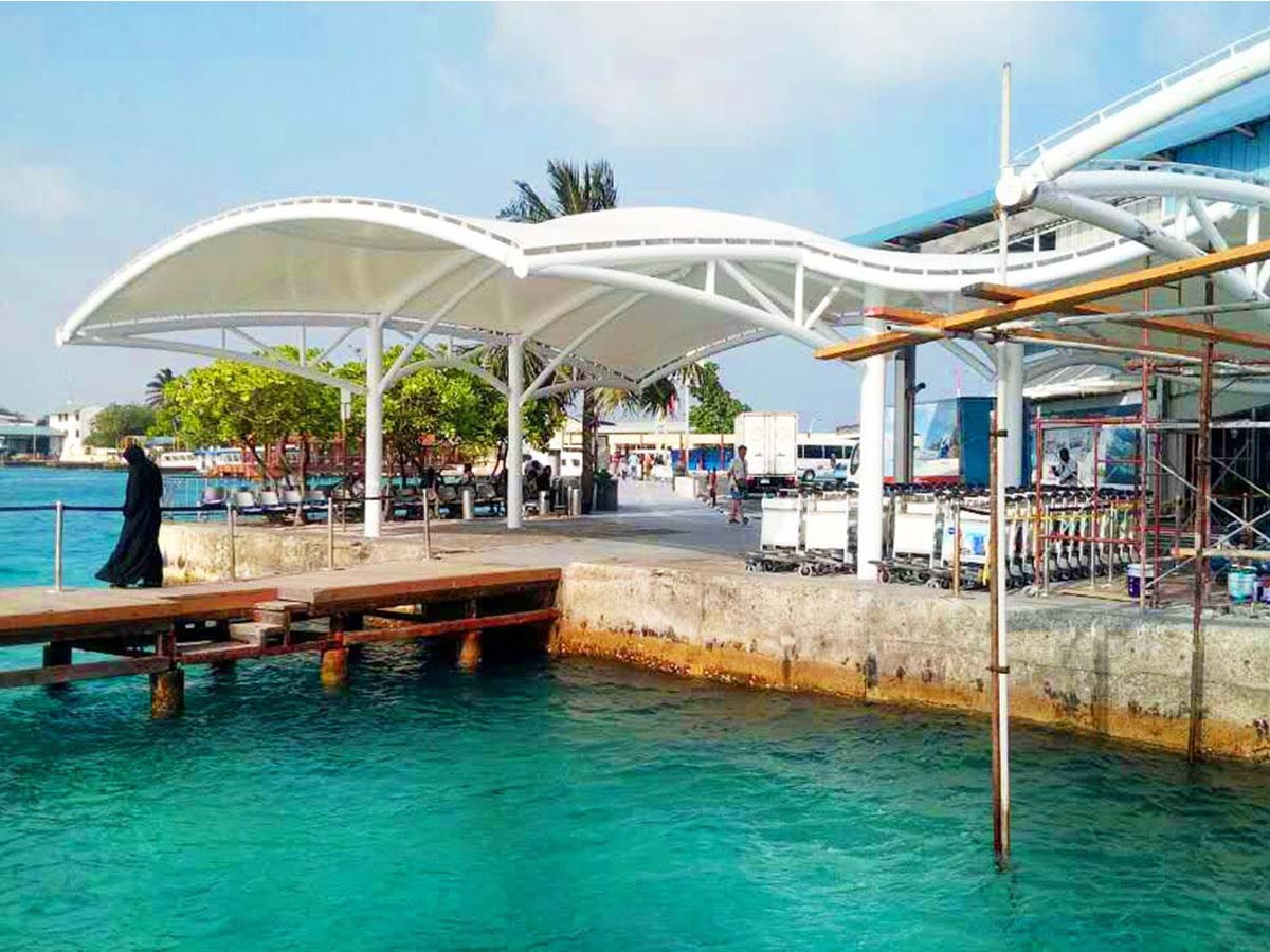 Struktur Kain Tarik untuk Terminal Feri, Dermaga, Marina Waterfront - Maladewa