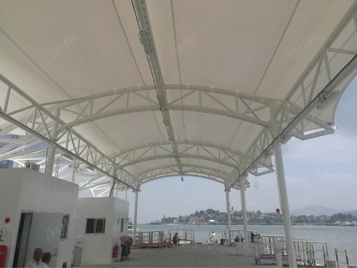 Feribot Terminali Geçit için Çekme Kumaş Yapısı - Xiamen, Çin