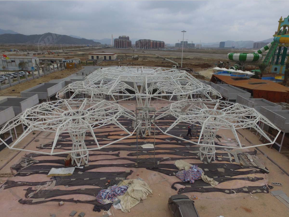 هيكل النسيج الشد للحدائق المائية في الهواء الطلق - نينغبو ، الصين