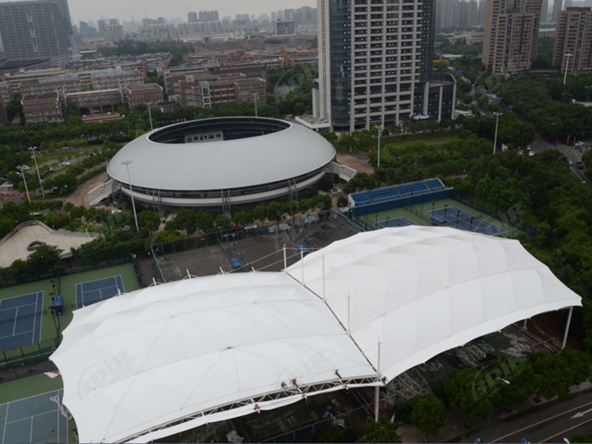 โครงสร้างผ้าทอสำหรับสนามเทนนิส - เทียนจินประเทศจีน