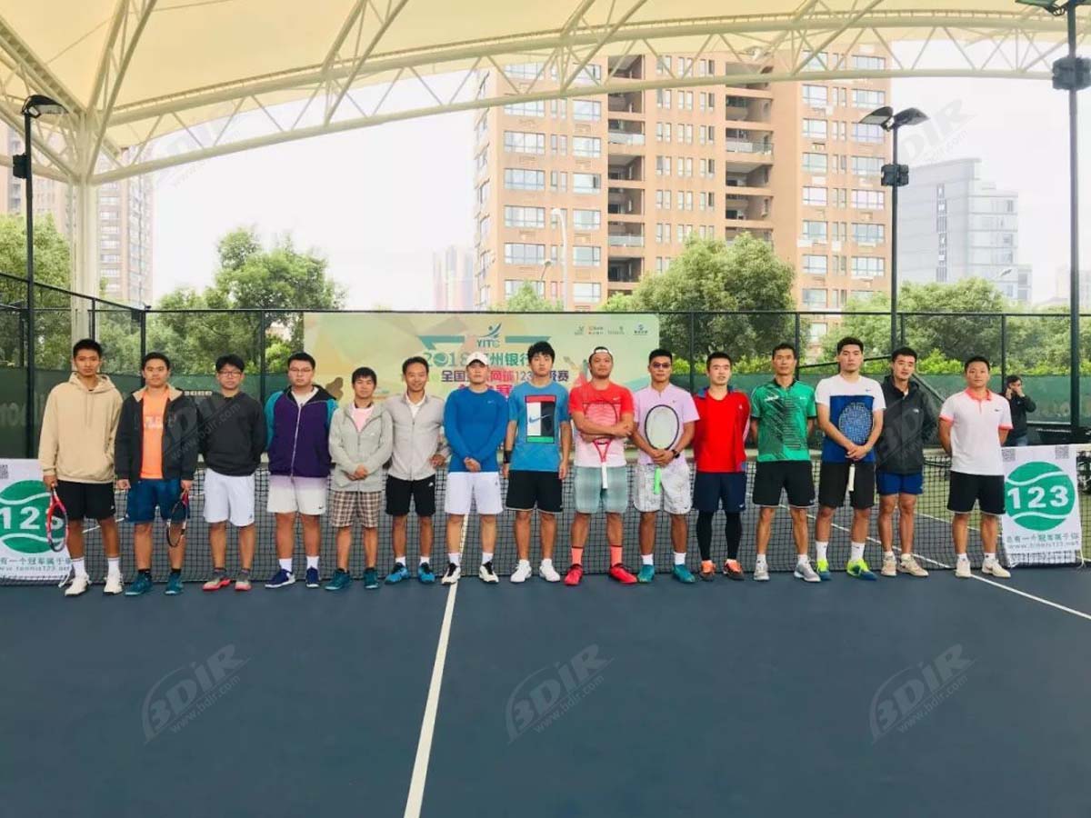 Struktur Kain Tarik untuk Lapangan Tenis - Tianjin, Cina