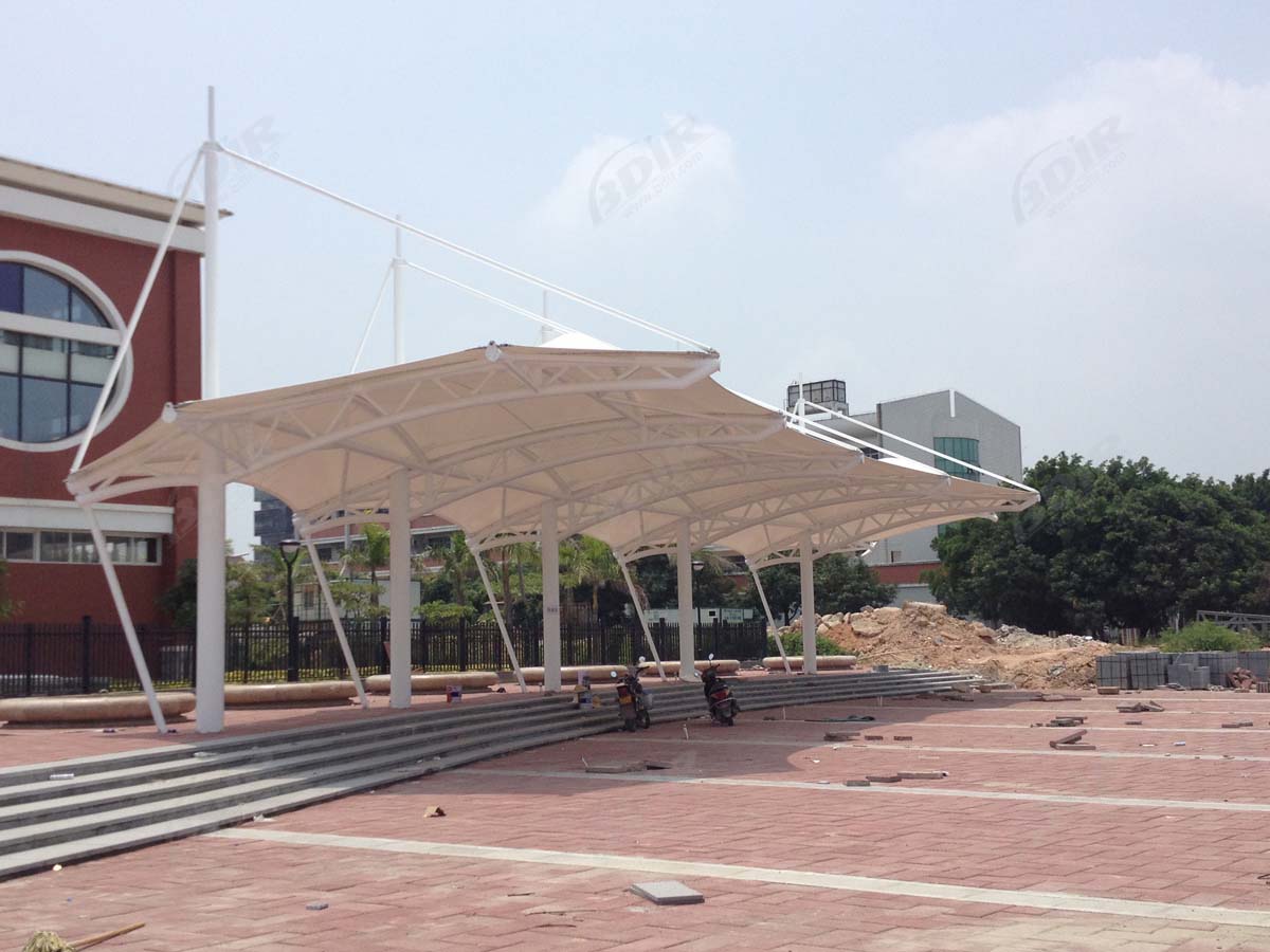 Tensile Structure for Spectator Grandstands & Auditorium - Xiamen Jimei Primary School
