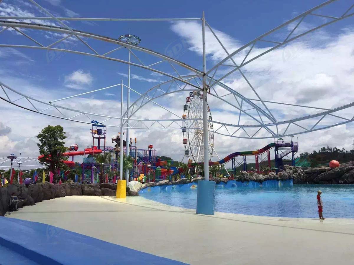 Xihe Bay Water Parks Tensile Roof & Grandstand Shade Structure - Xingning, China